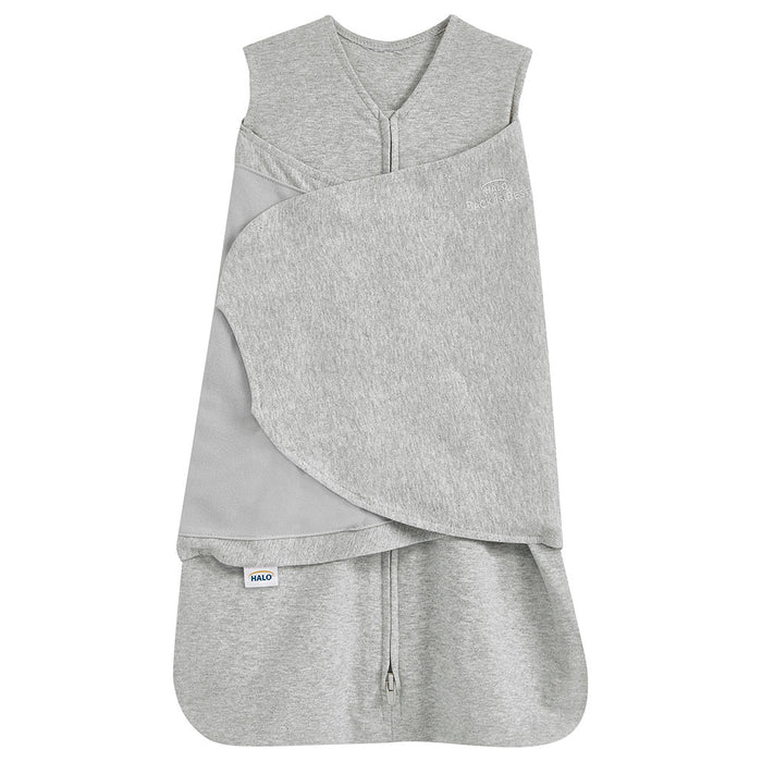 HALO SleepSack Swaddle 1.5 TOG 100% Cotton Heather Grey (0-3m)