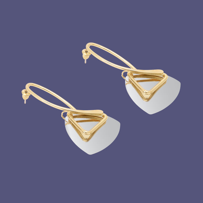 Triangular Drop Earrings