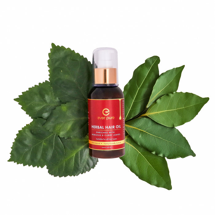 Everpure Hibiscus & Curry Leaves Herbal Hair Oil