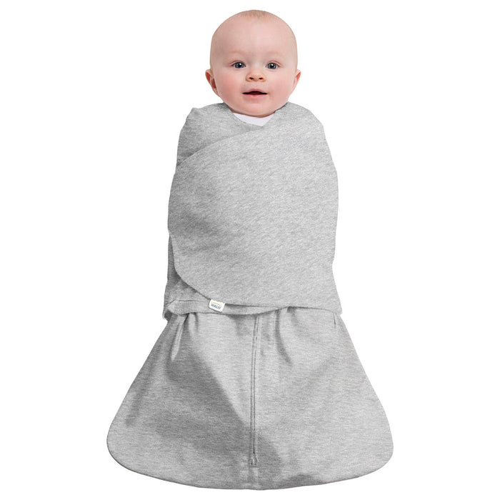 HALO SleepSack Swaddle 1.5 TOG 100% Cotton Heather Grey (0-3m)