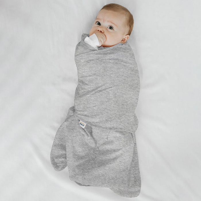 HALO SleepSack Swaddle 1.5 TOG 100% Cotton Heather Grey (0-3m)