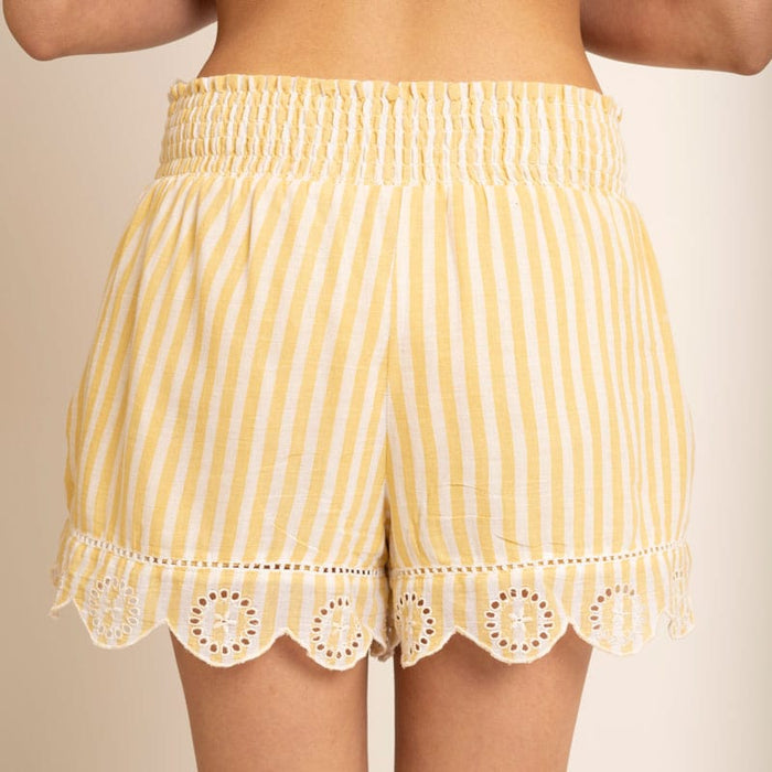 Olivia  printed striped shorts