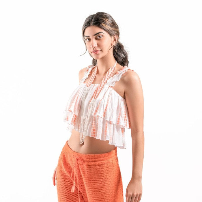 Emily tie dye layered crop top