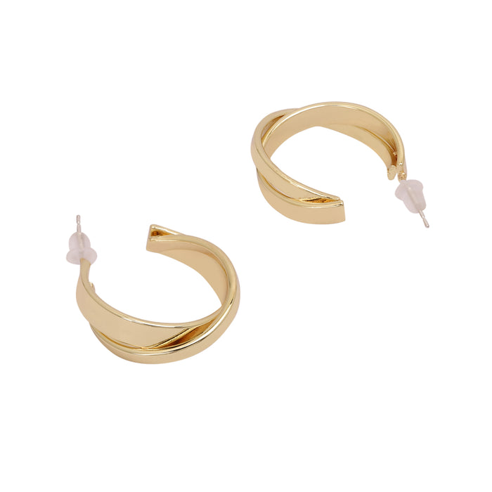 Circular Twist Hoop Earrings