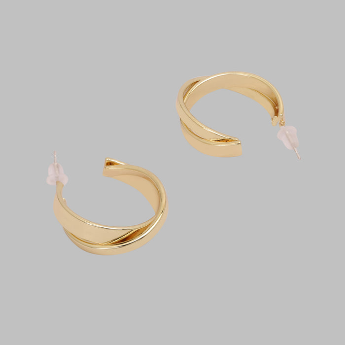 Circular Twist Hoop Earrings