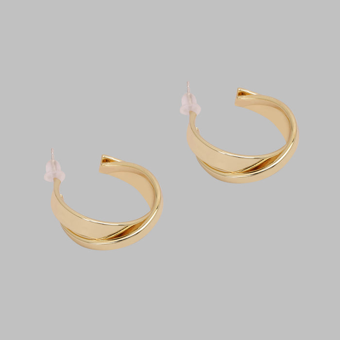 Circular Twist Hoop Earrings