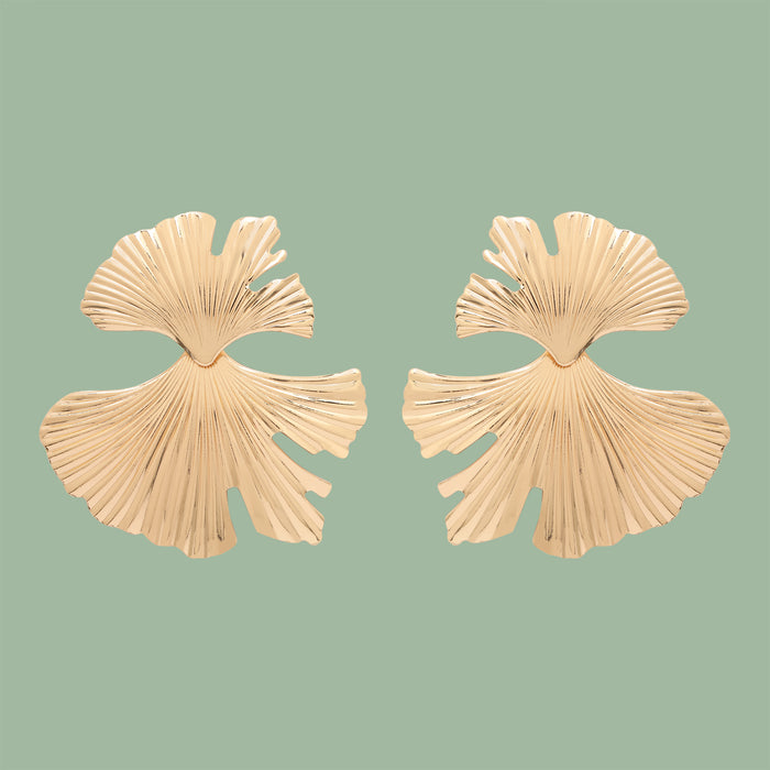 Leaf Shaped Drop Earrings