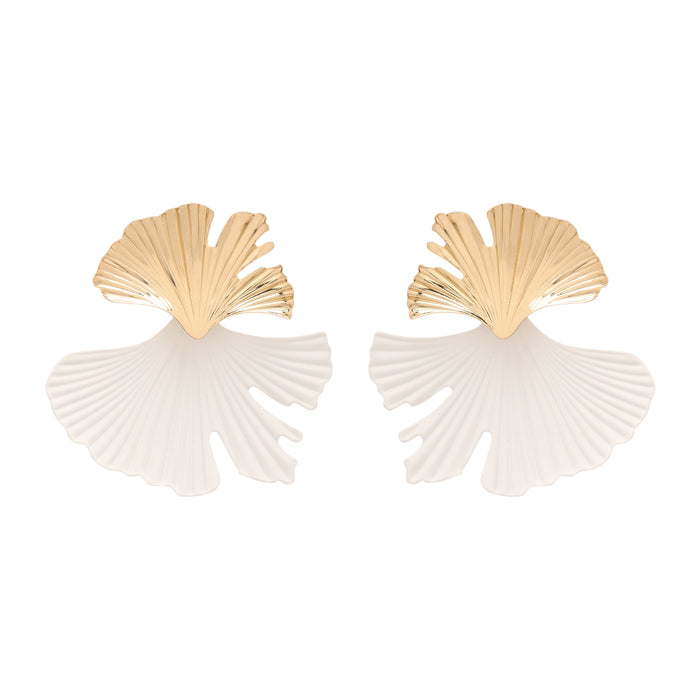 Leaf Shaped Drop Earrings