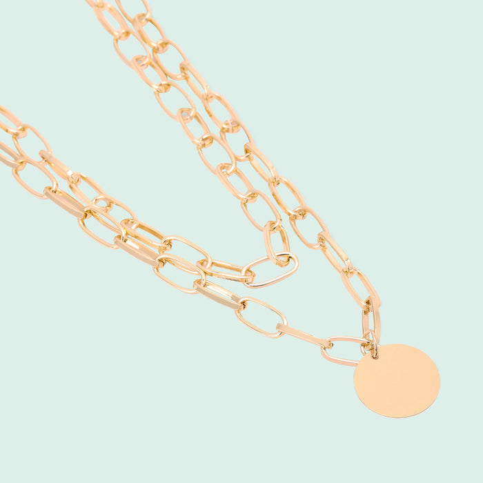 Metal Chain Pendant Necklace