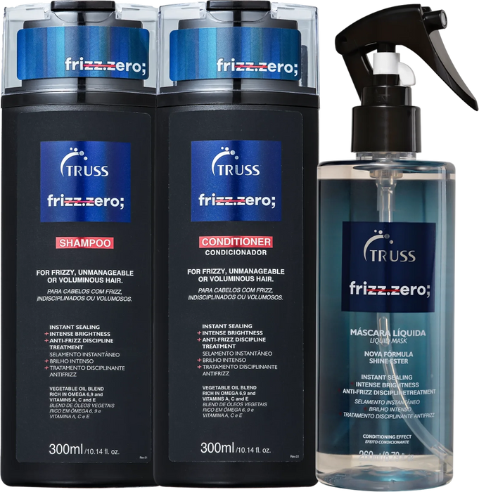 FRIZZ ZERO SHAMPOO + CONDITIONER + SPRAY ORIGINAL