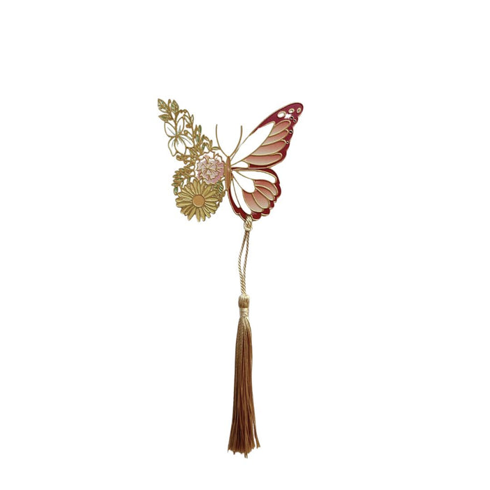 Butterfly-Shaped Bookmarks with Floral Accents by ItsHerWay