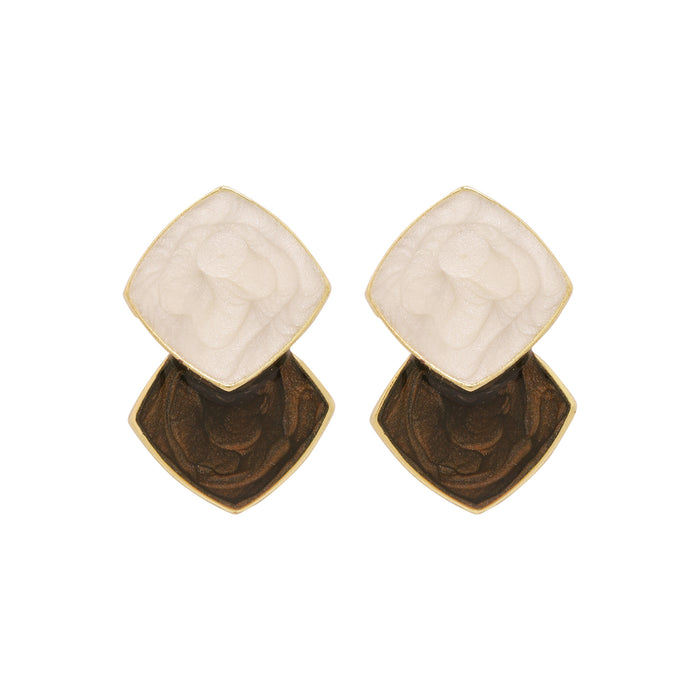 Vintage Matt Stud Earrings