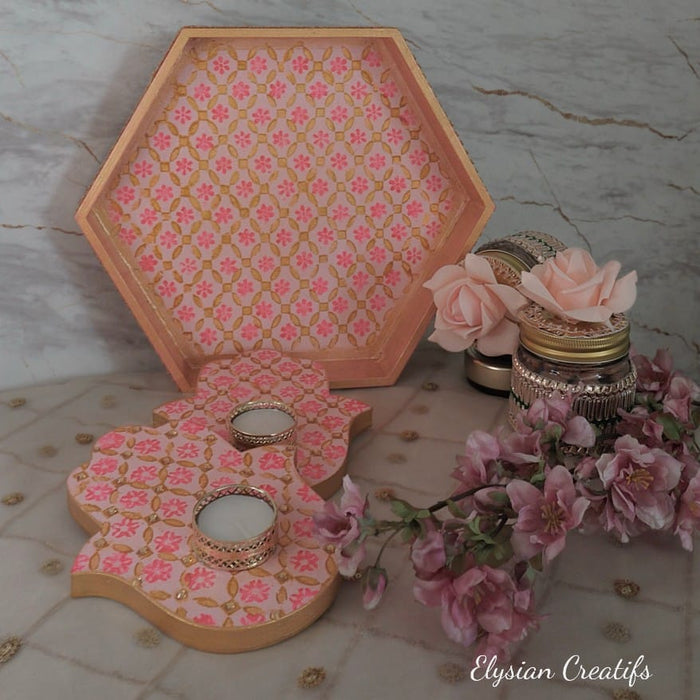 Tray with Candle and Jars