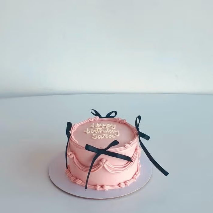 Pink Coquette Bow Cake