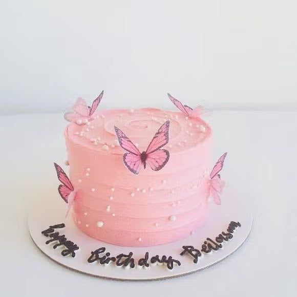 Pink Butterfly Cake