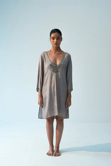 Silver bird kurta kaftan